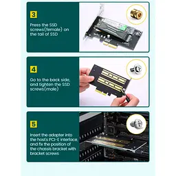 Контролер Ugreen PCI-E 3.0 for SSD M.2 NVMe + M.2 NGFF CM302 (70504) - мініатюра 9
