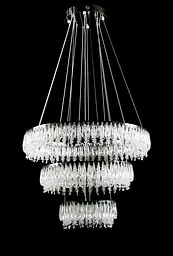 Світлодіодна люстра Splendid Ray L7068/300+500+700/3 LED (CH+Clear) з кришталем, хром, 235 Вт - мініатюра 2