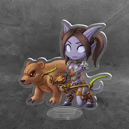 Акрилова колекційна фігурка World of Warcraft Чібі Chibi Нічна ельфійка 1 10 см - мініатюра 2