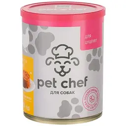 Консерви для собак Pet Chef паштет з куркою для цуценят 360 г (4820255190372)