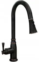 Змішувач для кухні Rea Deco Old black чорний високий REA-B0182, Чорний