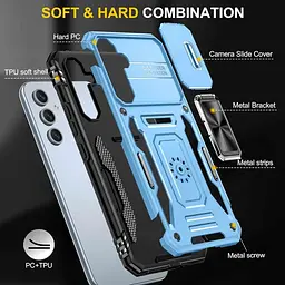 Ударостійкий чохол Camshield Army Ring для Samsung Galaxy A57 5G Блакитний / Light Blue - мініатюра 5