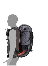Рюкзак туристичний Naturehike Rock NH19BP095, 60+5 л, чорний - мініатюра 2