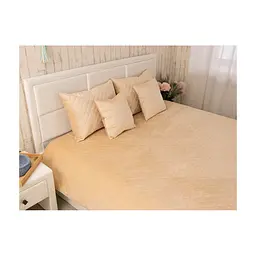 Покривало Руно двостороннє декоративне Velour Beige ромб 180х220 см (340.55_Beige ромб) - мініатюра 3
