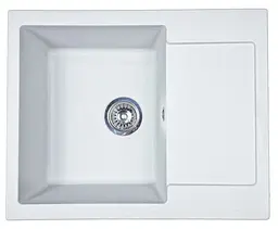 Кухонна мийка Adamant MINIMAL біла 615x495x200 мм, з крилом 61,5 см - мініатюра 1