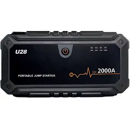 Автомобільний портативний пуско-зарядний пристрій (бустер) Jump Starter Wondertech WTST001 U28, 2000А, павербанк 20000 мАг - мініатюра 2