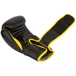 Рукавиці боксерські PowerPlay PP 3018 Black/Yellow - 14 унцій - мініатюра 3