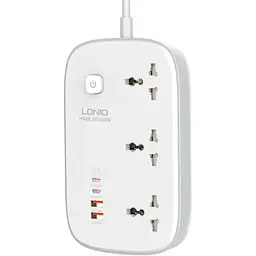 Подовжувач мережевий LDNIO SC3416 2USB/2Type-C, 3Sockets. QC/PD, 65W/5A, 2m EU Plug