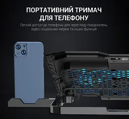 Охолоджувальна підставка для ноутбука до 15,6 дюйма GamePro GPCP-627 2xUSB 5xfans - мініатюра 8
