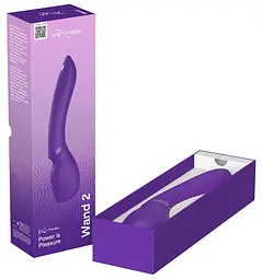Смарт-вібромасажер We-Vibe Wand 2 Purple, дуже потужний, функція Smart Silence - мініатюра 7