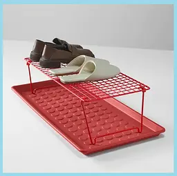 Коврик для взуття IKEA 71×35 см практичний захист підлоги від бруду та вологи червоний - мініатюра 2