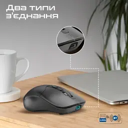 Мишка Promate Samo Wireless/Bluetooth Black (samo.black) - мініатюра 5