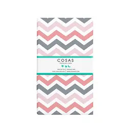 Набір простирадл на резинці Cosas W&R ZIGZAG 60х120х12 см (SetSheet_White_ZigGreyRose_120x60) - мініатюра 2