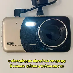 Відеореєстратор на 2 камери GT800 (спереду + позаду) HD - мініатюра 9