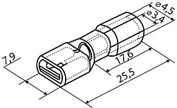 Конектори повністю ізольовані FDFD5.5-250 сині 100 шт. АСКО-УКРЕМ (A0060150005) - мініатюра 4