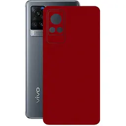 Захисна плівка StatusSKIN для Vivo X60 5G Корпус Вініл Металік червоний