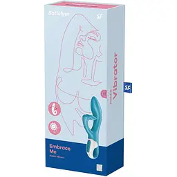 Вібратор-кролик із потрійним відростком Satisfyer Embrace me Turquoise - мініатюра 7