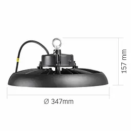 LED світильник Videx 200W 5000K 36000Lm висотний ХайБей чорний (VL-HB01-2005B) - мініатюра 6