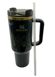 Термос термочашка Stanley Quencher H2.0 Tumbler з нержавіючої сталі 1,18 л Navy Blue Gold KT7001973 - мініатюра 2