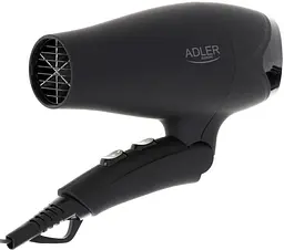 Фен Adler AD 2267, 2100 Вт концентратор дифузор 2 швидкості петля для підвішування складана ручка 1 шт. чорний (33705-IS) - мініатюра 2