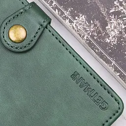 Шкіряний чохол-книжка GETMAN Gallant (PU) для Xiaomi Redmi Note 14 4G (Europe version) Зелений - мініатюра 4