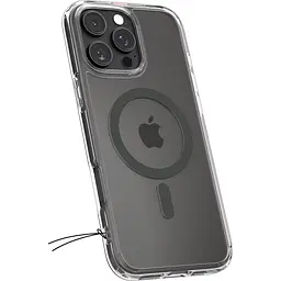 Чохол протиударний Spigen Ultra Hybrid MagFit MagSafe для Iphone 16 Pro (6.3") Прозорий Graphite ACS08130 - мініатюра 4
