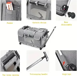 Сумка для перенесення Bestopet (Люпосанчик) Folding Pet Trolley Bag для котів і собак - мініатюра 5