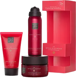 Жіночій косметичний набір Rituals The Ritual of Ayurveda: гель-піна для душу 50 мл + скраб для тіла 125 г + крем для тіла 70 мл - мініатюра 2