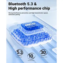 Навушники TWS Acefast T9 glacier blue - мініатюра 5