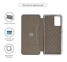 Чехол-книжка для Motorola G06 4G/G06 Power 4G, G-Case, синий, кожаный чехол-книжка из экокожи (PU) и TPU, с магнитом, с подставкой и вместительным кардхолдером, противоударный, защита всего корпуса, ArmorStandart (ARM89104) - мініатюра 3