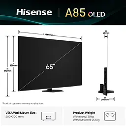 LED-телевізор Hisense 65A85Q (7134192) - мініатюра 2