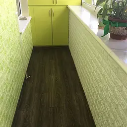 Самоклейка декоративна 3D панель 3D Loft під цеглу салатовий мармур 700x770x5мм - мініатюра 2