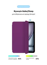 Чехол-книжка для планшета Apple iPad Air 11 (2024), Original Smart Case, purple, 11 , подставка на планшет, искусственная кожа, микрофибра, магнитная крышка с автоотключением экрана, ArmorStandart (ARM78146) - мініатюра 4
