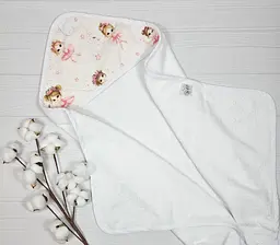 Дитячий рушничок-куточок 80х80 a.l.babybox Маленька балерина Білий 2 - мініатюра 4