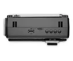 Радиоприемник портативный REAL-EL X510 Black с фонариком - мініатюра 4