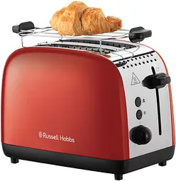 Тостер Colours Plus 1600Вт, підігрів, розморожування, метал., червоний Russell Hobbs kuh0014865 - мініатюра 4