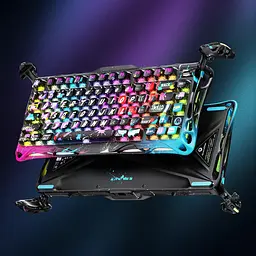 GravaStar Клавіатура механічна Mercury V75 Pro 80keys, Magnetic Jade Gaming, 8K, USB-A, RGB, Neon Graffiti - мініатюра 3