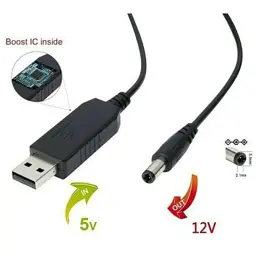 Кабель живлення USB to DC 5.5x2.1mm 12V 1.0m Dynamode (DM-USB-DC-5.5x2.1-12V) - мініатюра 5