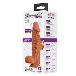 Вібратор Baile Beautiful Encounter RealDeal 9.4", 24 см (коричневий) - мініатюра 9