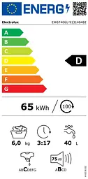 Electrolux Пральна машина Electrolux вертикальна, 6кг, 1000, D, 60см, дисплей, білий - мініатюра 6