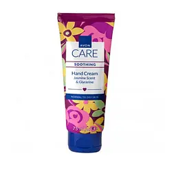 Захисний крем для рук Avon Care Soothing Hand Cream Jasmine Scent & glicerine з ароматом жасмину та гліцерином 75 мл