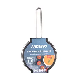 Ківш Ardesto зі скляною кришкою Gemini Liguria 1.8л нержавіюча сталь kuh0014746 - мініатюра 4