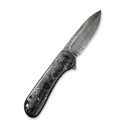 Ніж складаний кишеньковий Civivi Elementum, (7.5 см) Damascus / Carbon Fiber чорний - мініатюра 2