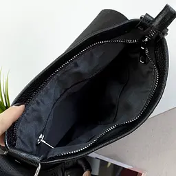 Сумка чоловіча шкіряна Handycover S248 чорна з клапаном - мініатюра 7