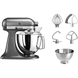 Планетарний міксер KitchenAid Artisan 4.8 л срібний медальйон (5KSM175PSEMS) - мініатюра 4