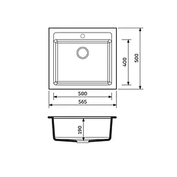 Кухонна мийка Adamant Step 565x500x190 mokko 462223, Коричневий - мініатюра 2