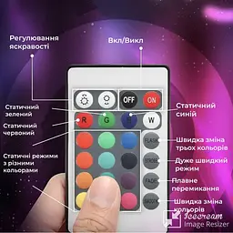 Світлодіодна стрічка 5050 RGB 5 метрів з пультом, мультиколор - мініатюра 7