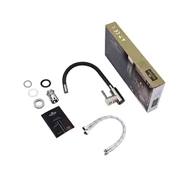 Змішувач для кухні Kroner KRP Edelstahl Klassisch - PVD035BLK Чорний - мініатюра 9