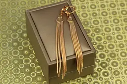 Сережки Xuping Jewelry підвіски позначки 9 см золотисті - мініатюра 2