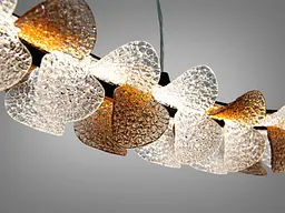 Підвісна LED люстра Diasha MD2511/1000BK хвиляста чорна 55Вт з пультом - мініатюра 4